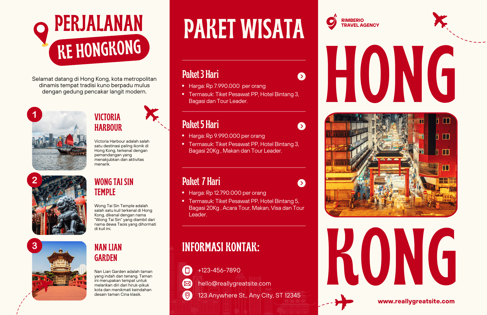 Cokelat dan Oranye Organik Jasa Catering Brosur Lipat Tiga